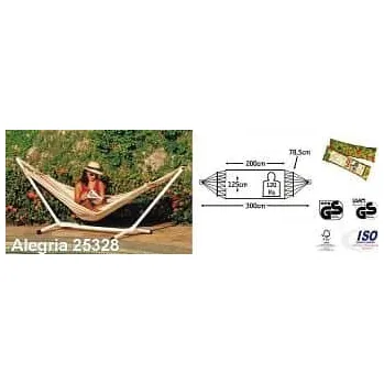 Houpací síť Jobek Houpací síť ALEGRIA Proužky modré, světlemodré a béžové