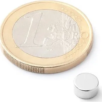 Dekorativní magnet Neodymový magnet kotouč Ø 6 mm, v. 3 mm, síla 950 g