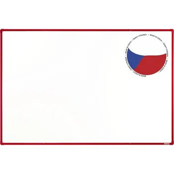 Kancelářský nábytek Bílá keramická tabule boardOK 180x120 - červená