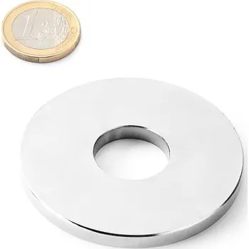 Dekorativní magnet Neodymový kruhový magnet Ø 60/20 mm, v. 5 mm, síla 18 kg