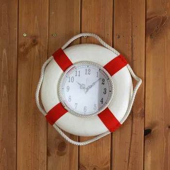 Hodiny Hodiny záchranné kolo červené 25cm