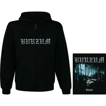 Pánská mikina mikina s kapucí a zipem Burzum - Hlioskjálf