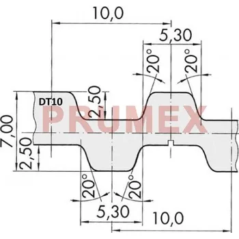 Autodíl Řemen ozubený DT10 630 optibelt Alpha Torque rukáv