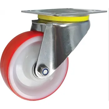 Pojezdové kolečko Plastové kolo 100 mm otočná vidlice s deskou