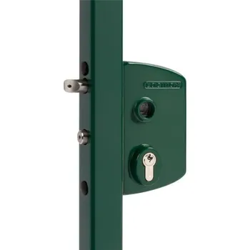 brána LOCINOX LPKQ 6005 - komplet zámkové krabice s panikovým zámkem, pro profil 60 až 80 mm, pro křídlové branky, zelený