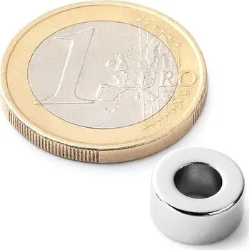 Dekorativní magnet Neodymový kruhový magnet Ø&nbsp;10/5 mm, v.&nbsp;5&nbsp;mm, diametral, síla 2,1&nbsp;kg