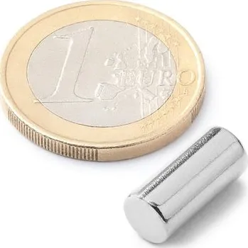 Dekorativní magnet Neodymový tyčový magnet Ø&nbsp;6,4&nbsp;mm, v.&nbsp;14&nbsp;mm, síla 1,8&nbsp;kg