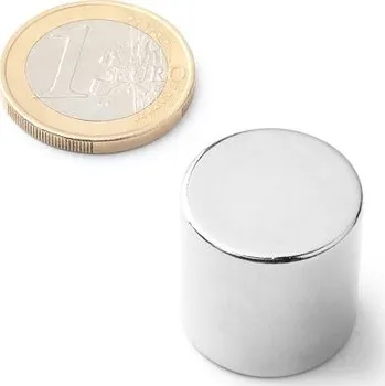 Dekorativní magnet Neodymový magnet kotouč Ø 20 mm, v. 20 mm, síla 17 kg