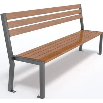 Zahradní lavice HTI Lavička Lido KA-K1123 Délka latí: 1500 mm, Typ ukotvení: klasické (šrouby), Barva konstrukce: černá komaxit (RAL 9005)