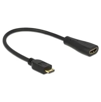 Video kabel Delock Cable High Speed HDMI with Ethernet - mini C male > A female