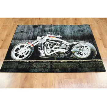 Koberec Akcila Dětský kusový koberec Kolibri 11185-180 motorka, šedý - 120x170 cm