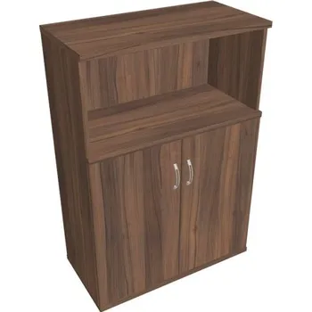 Kancelářský vozík HOBIS skříň policová dvéřová - S 3 80 02, ořech + doprava zdarma