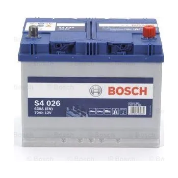 Autobaterie 70Ah P,s.p.630A, 12V, 261x175x220, BOSCH S4