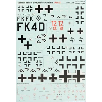 Plastikový model Print Scale 1/72 German Mistel Composites Part 2 (wet decals)