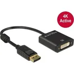 Delock adaptér Displayport 1.2 samec > DVI samice 4K aktivní černý