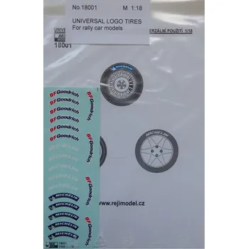 Plastikový model Reji model 1/18 Universal Logo Tires (for rallye car models)