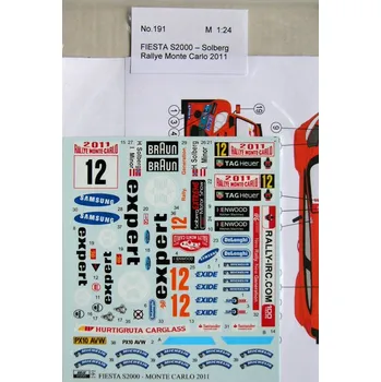 Plastikový model Reji model 1/24 Ford Fiesta S2000 (Rally Monte Carlo 2011)