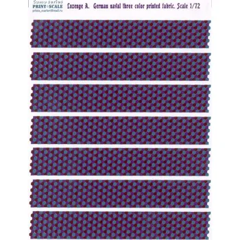 Plastikový model Print Scale 1/72 Lozenge A. German naval 3 color print.fabric