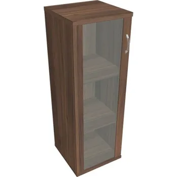 Kancelářský vozík HOBIS skříň policová dvéřová - S 3 40 02 L, ořech + doprava zdarma