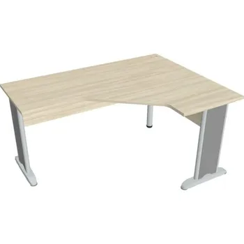 Kancelářský vozík HOBIS kancelářský stůl pracovní tvarový, ergo levý CEV 60 L, akát + doprava zdarma