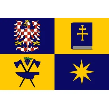 Vlajka Zlínský kraj vlaječka - 11 x 16 cm - nasunutí, zavěšení