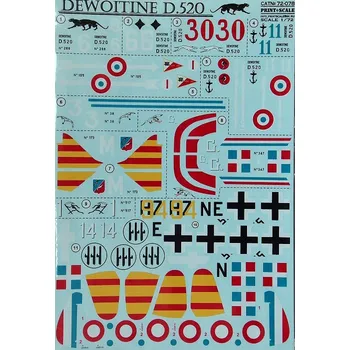 Plastikový model Print Scale 1/72 Dewoitine D.520 (wet decals)