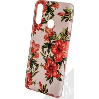 Pouzdro na mobilní telefon 1Mcz Floral TPU Červený rododendron ochranný kryt pro Samsung Galaxy A20s světle růžová (light pink)