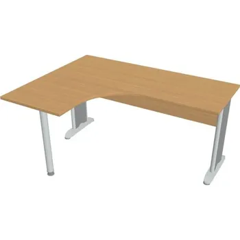 Kancelářský vozík HOBIS kancelářský stůl pracovní tvarový, ergo pravý - CE 60 P, buk + doprava zdarma