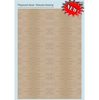 Plastikový model Print Scale 1/72 - 1/48 Plywood decal Textured drawing
