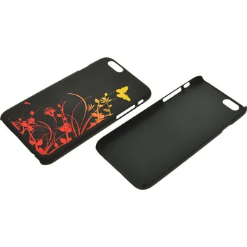 Náhradní díl pro mobilní telefon Euro Habitat Plastový kryt na iphone 6 Plus - Motýly, černé