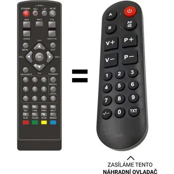 XORO HRS 8500,HRS 8520 náhradní dálkový ovladač pro seniory