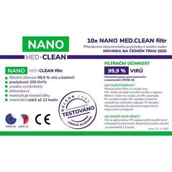 vodní filtr Nano Medical 10x NANO MED.CLEAN filtr