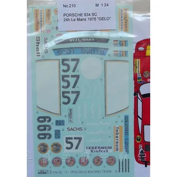 Plastikový model Reji model 1/24 Porsche 934 SC 24h Le Mans 1976 'GELO'