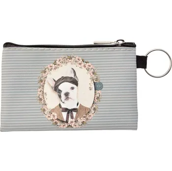 Peněženka Šedo-modrá peněženka s pejskem Doggy - 12*8 cm