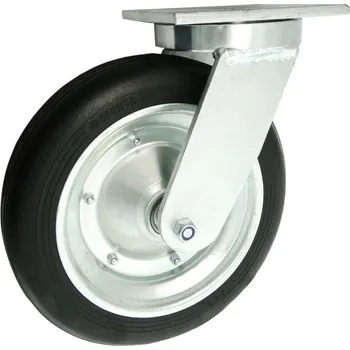 Pojezdové kolečko Pryžové kolo 300 mm otočná vidlice s deskou