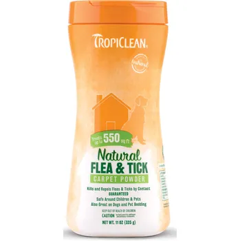 Čisticí prostředek na koerce a čalounění TropiClean Flea and Tick Pudr na koberce 325 ml