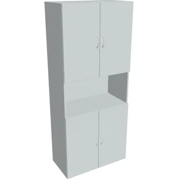 Kancelářský vozík HOBIS skříň policová dvéřová - D 5 80 05, šedá + doprava zdarma