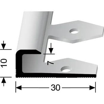 Stavební profil Ukončovací lišta ohebná pro 7 mm (d. 2,5m) hladká | Küberit 803 EB 219 803 004 4