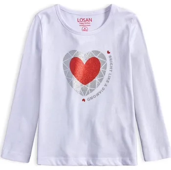 Dívčí tričko Dívčí tričko LOSAN DIAMOND bílé Velikost: 110