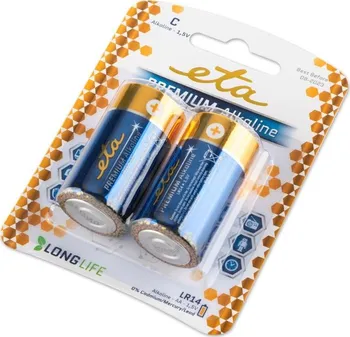 Článková baterie Eta Premium Alkaline C LR14 2 ks