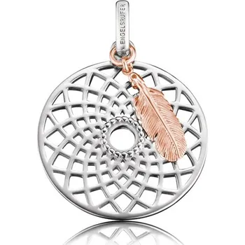 Přívěsek Přívěsek ENGELSRUFER Lapač snů s peříčkem stříbrný růžové zlacení ERP-DREAM-R