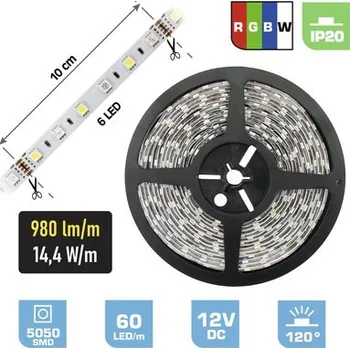 LED páska LED pásek FK technics IP20 7,2 W 490 lm 6000 K 0,5 m RGBW, metrážové zboží