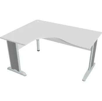Kancelářský vozík HOBIS kancelářský stůl pracovní tvarový, ergo pravý - CE 2005 P, bílá + doprava zdarma