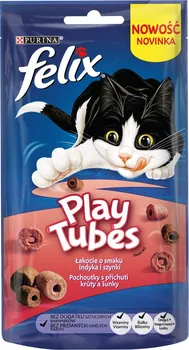Pamlsek pro kočku Purina Felix Play Tubes Krůta a šunka 50 g