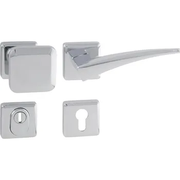 Dveřní kování klika MI - QB SECUR / COMET - HR Provedení: klika/klika + rozety PZ (otvor pro vložku), Povrch: OC - chrom lesklý 8584138051353