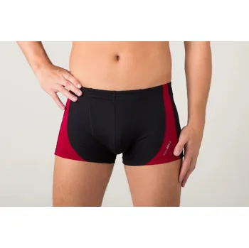 Pánské spodní prádlo Nanosilver pánské boxerky Coolmax XXL Černo-vínová