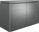 Zahradní skříň Biohort HighBoard plechová 200 x 84 x 127 cm tmavě šedá metalická