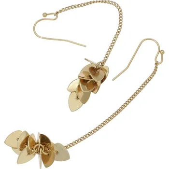 Náušnice Zlaté visací náušnice se srdíčky