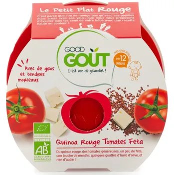 Dětská výživa Good Gout Rajčátka s červenou quinou a sýrem Feta 220g BIO