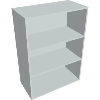 Kancelářský vozík HOBIS skříň policová otevřená - D 3 80, šedá + doprava zdarma